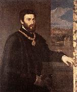 TIZIANO Vecellio Portrait of Count Antonio Porcia t oil